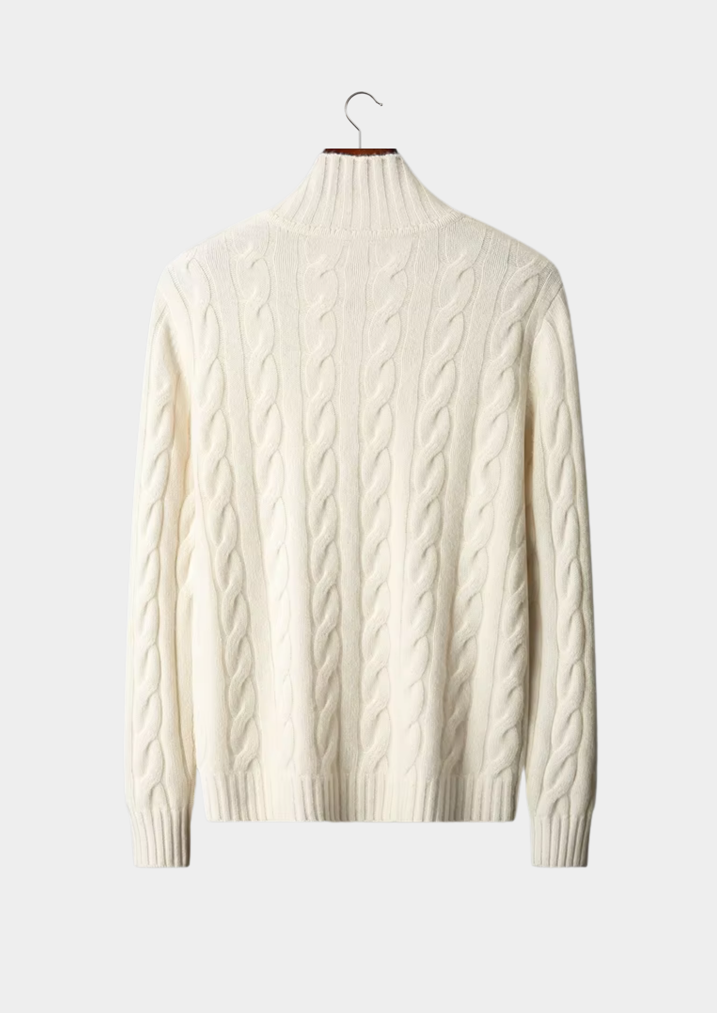 Cardigan à Câbles Zippé Double