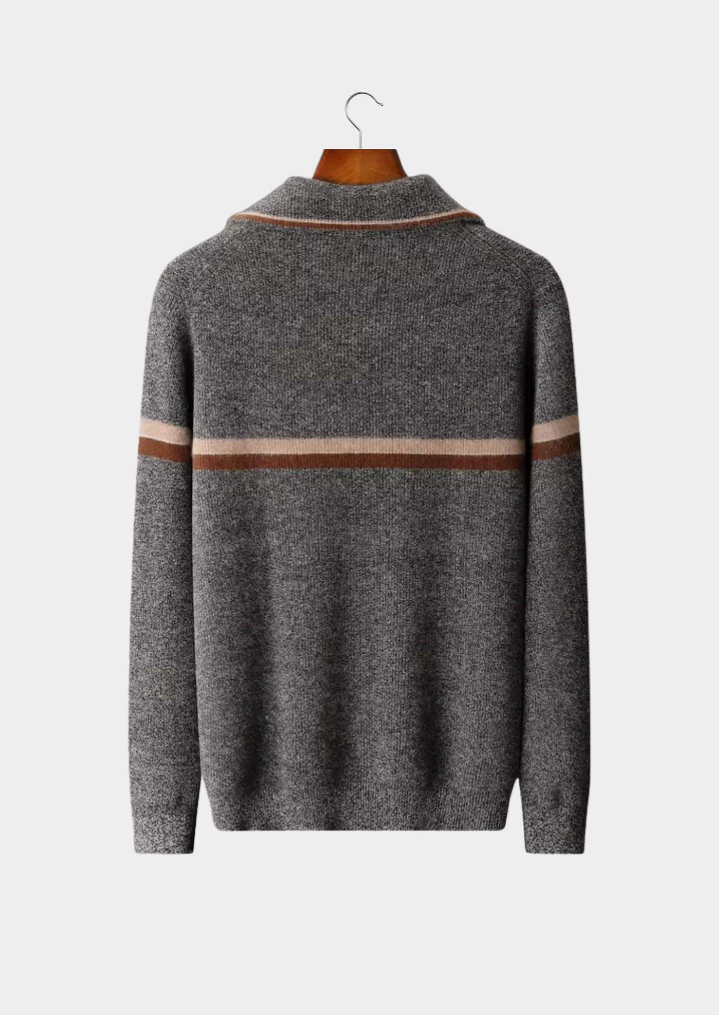 Cardigan Homme Zippé Rayé | Coupe Droite