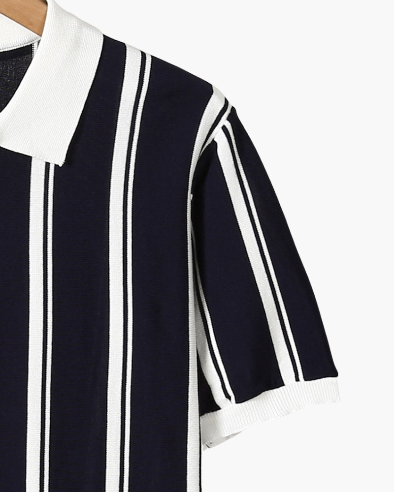 POLO HOMME | DEMI-ZIP | À RAYURES