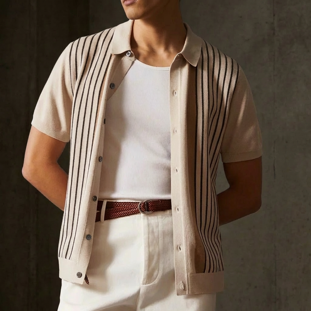 POLO HOMME | BOUTONS | RAYURES
