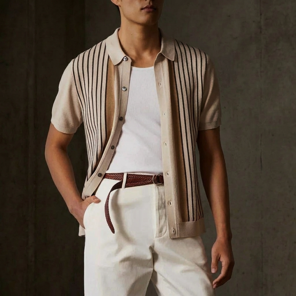 POLO HOMME | BOUTONS | RAYURES