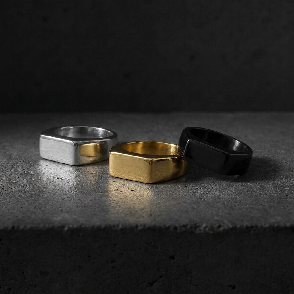 BAGUE HOMME | CHEVALIÈRE RECTANGULAIRE