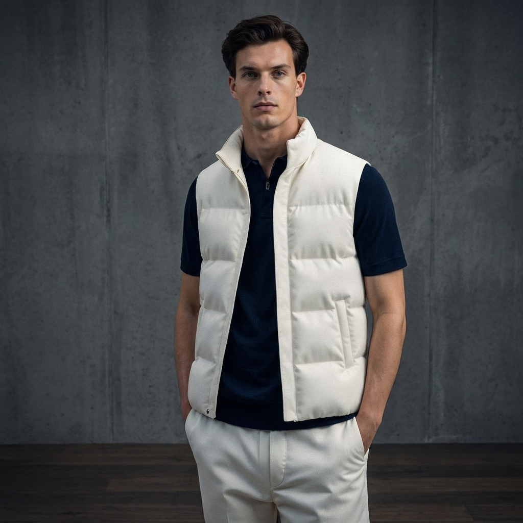 GILET HOMME | SANS MANCHES | COL MONTANT