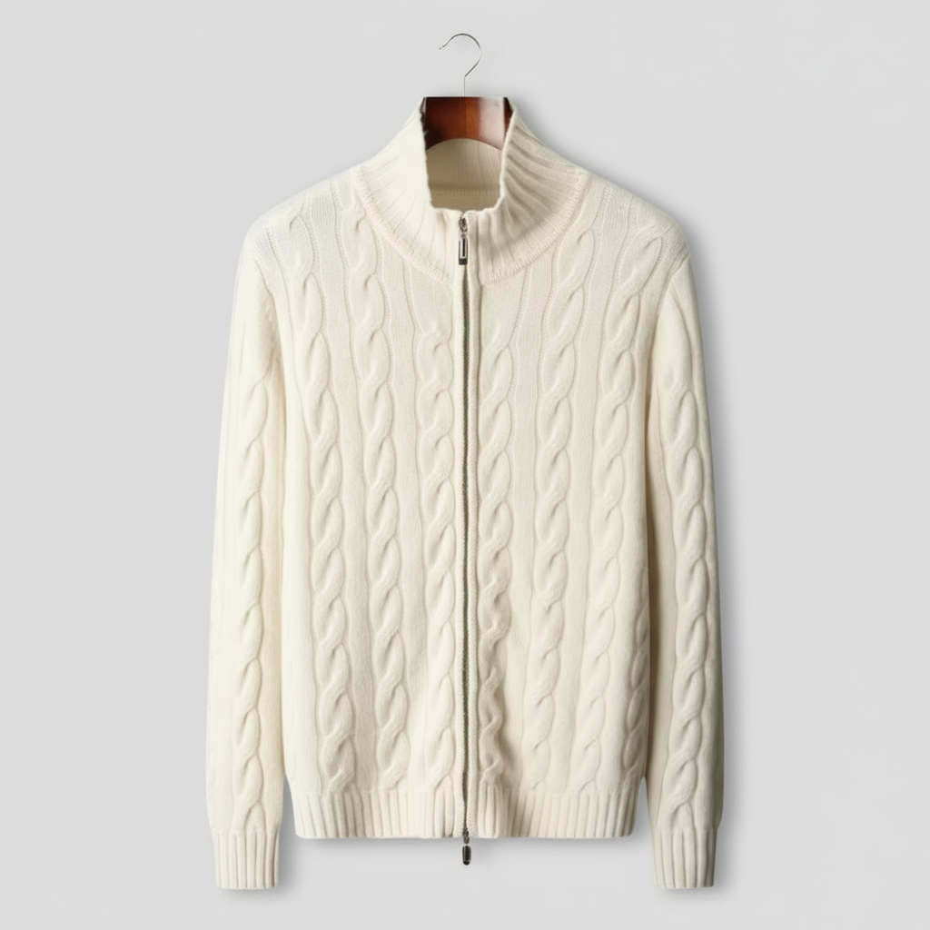 CARDIGAN HOMME | CÂBLES | ZIP DOUBLE