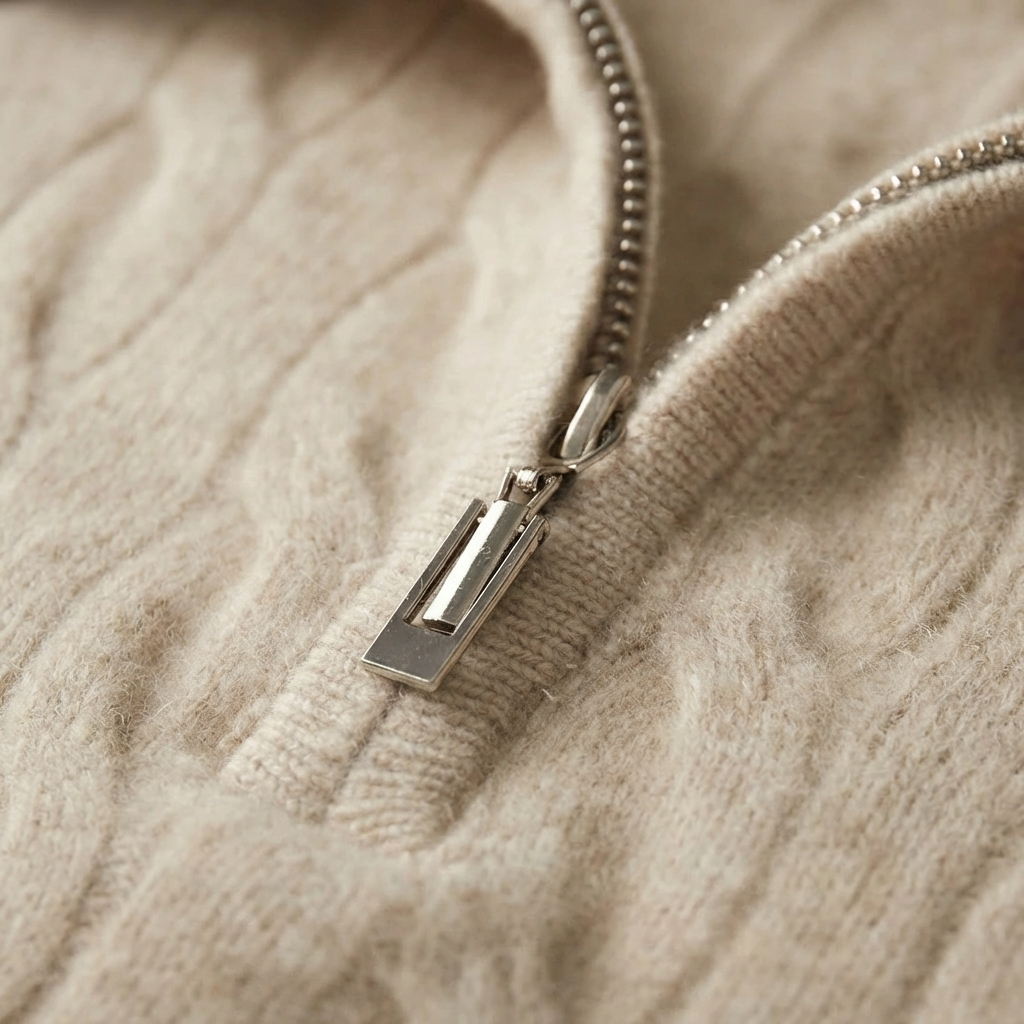 PULL HOMME | DEMI-ZIP | MOTIF CÂBLE