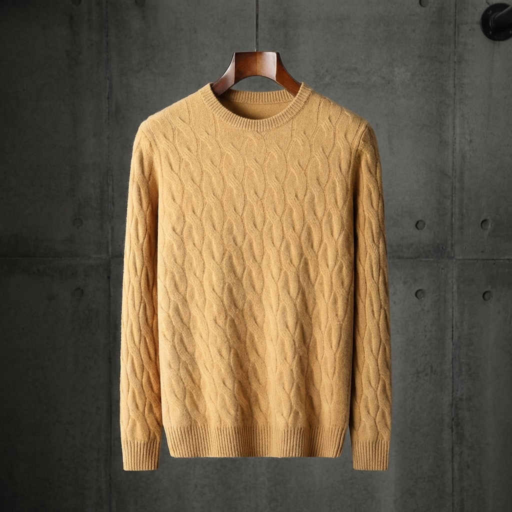 PULL HOMME | COL ROND | TORSADÉ | TRICOT STRUCTURÉ