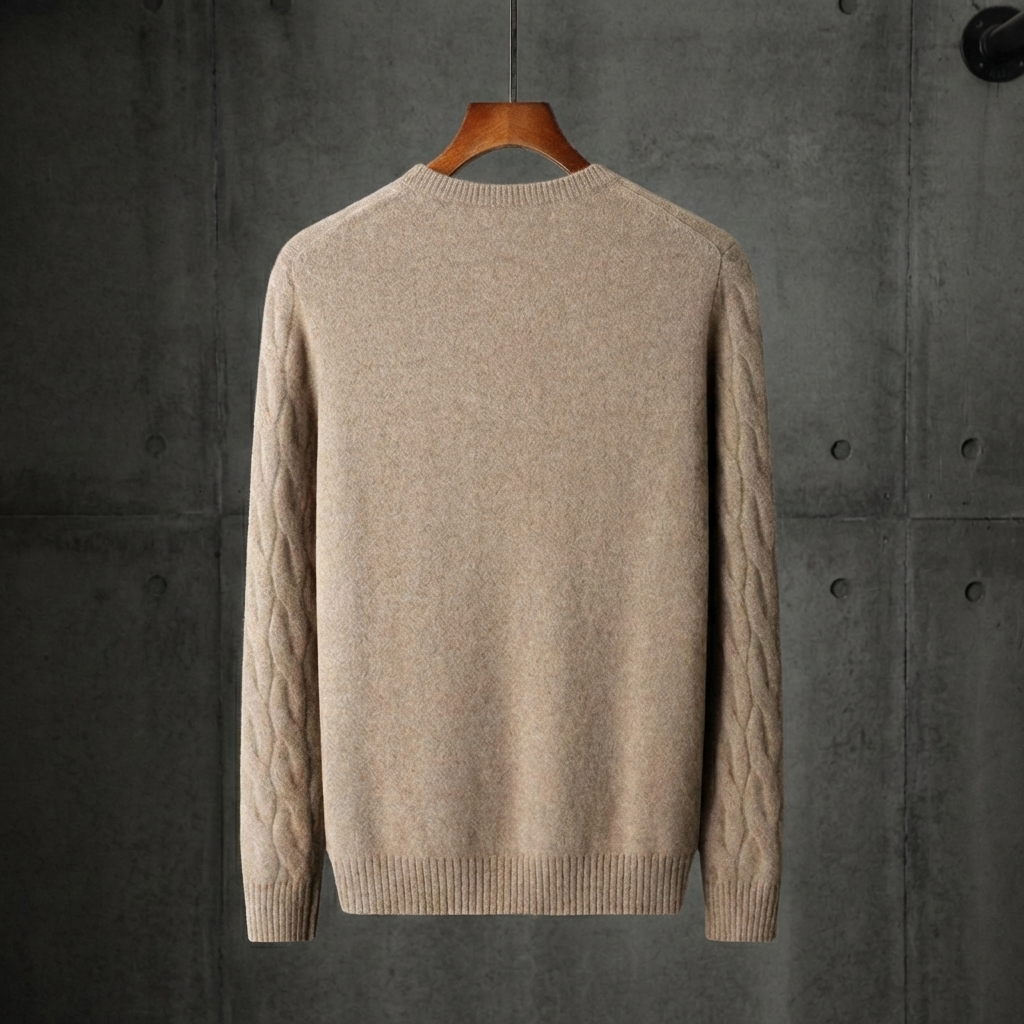 PULL HOMME | COL ROND | TORSADÉ | TRICOT STRUCTURÉ