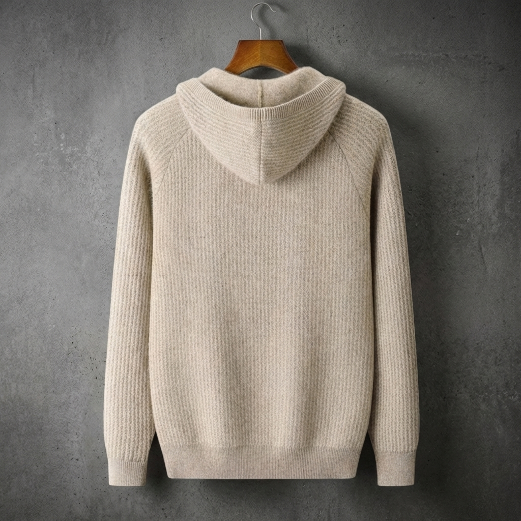 HOODIE HOMME | ZIPPÉ | MAILLE CÔTELÉE