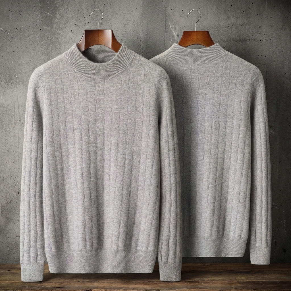 PULL HOMME | TEXTURÉ | COL MONTANT