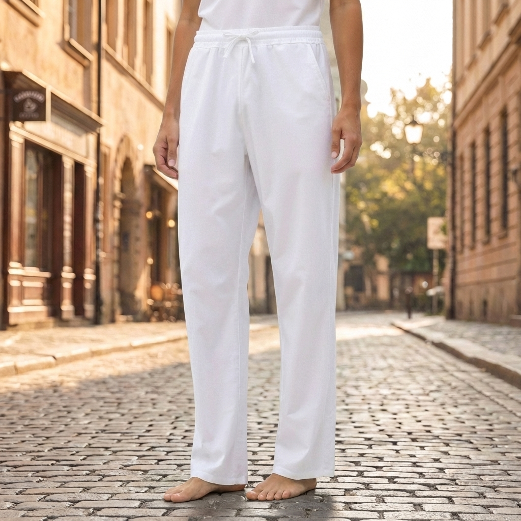 PANTALON HOMME | TAILLE ÉLASTIQUE | COUPE DROITE