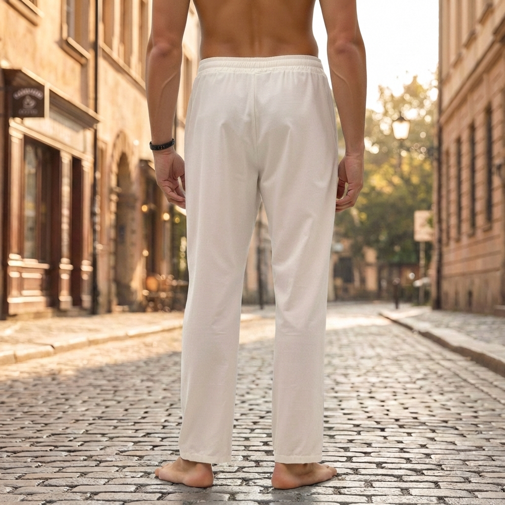 PANTALON HOMME | TAILLE ÉLASTIQUE | COUPE DROITE