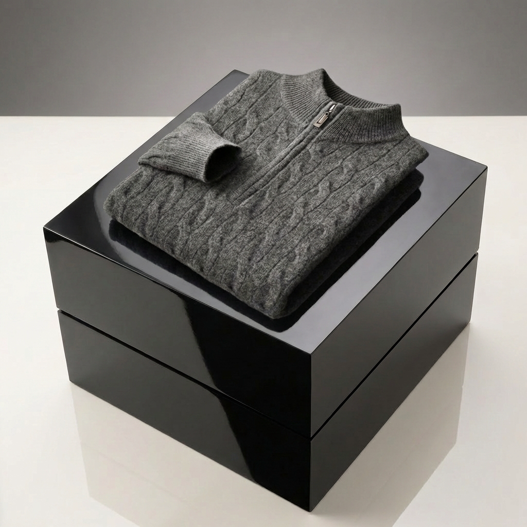 PULL HOMME | DEMI-ZIP | MOTIF CÂBLE