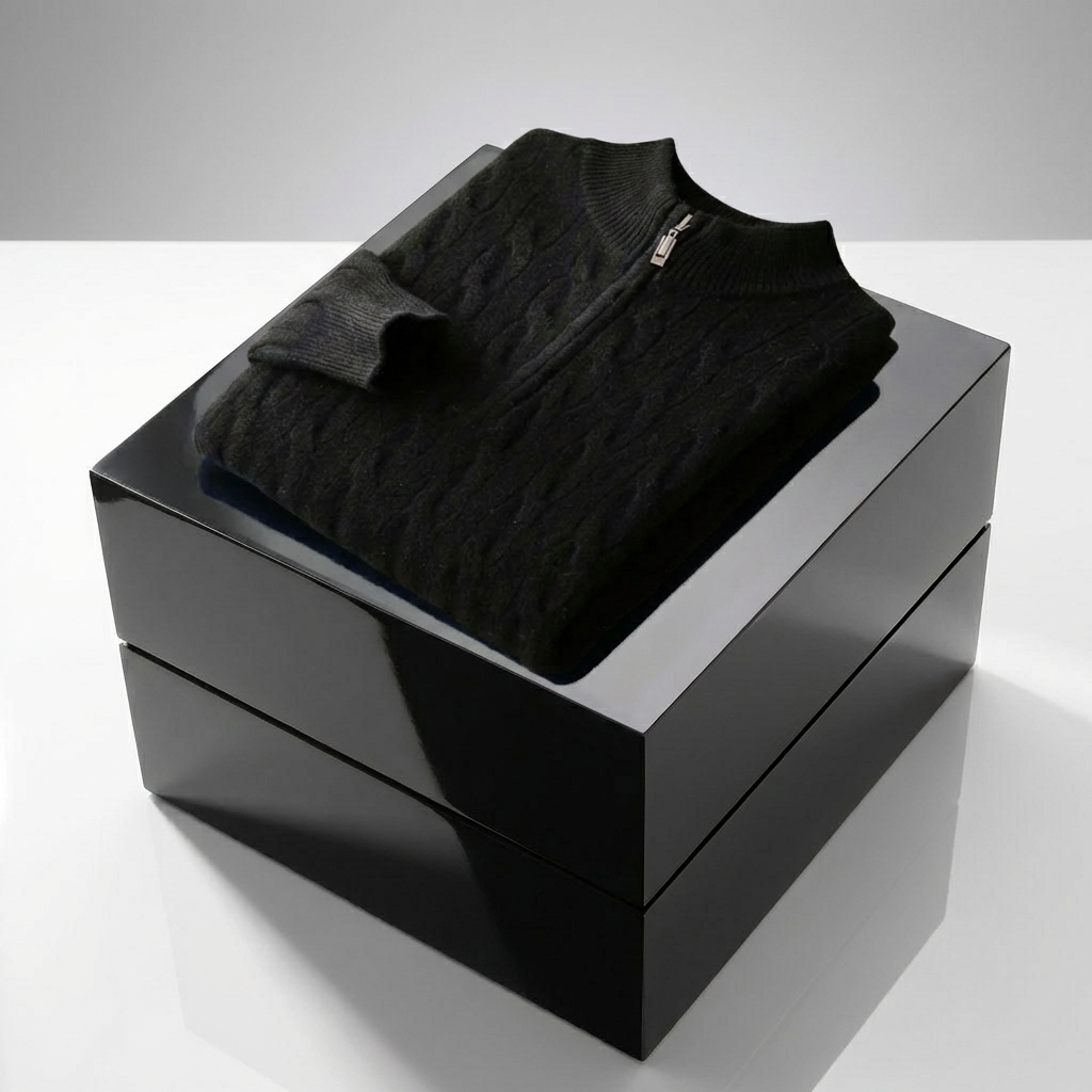 PULL HOMME | DEMI-ZIP | MOTIF CÂBLE