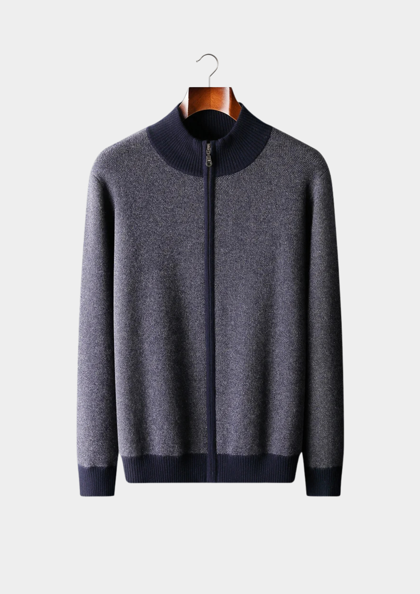 Cardigan Homme Jacquard Zippé