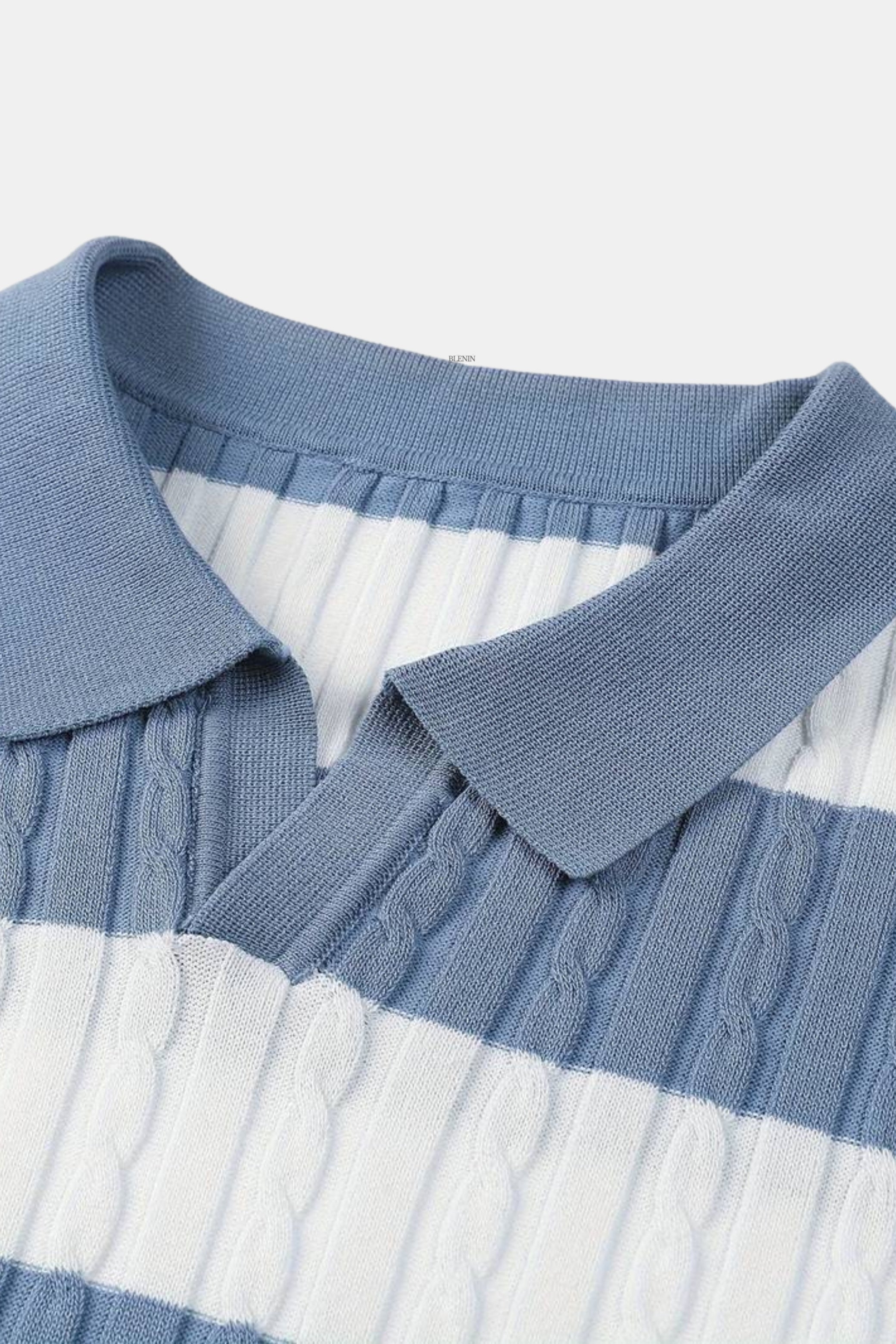 Polo Homme à Manches Courtes Rayé