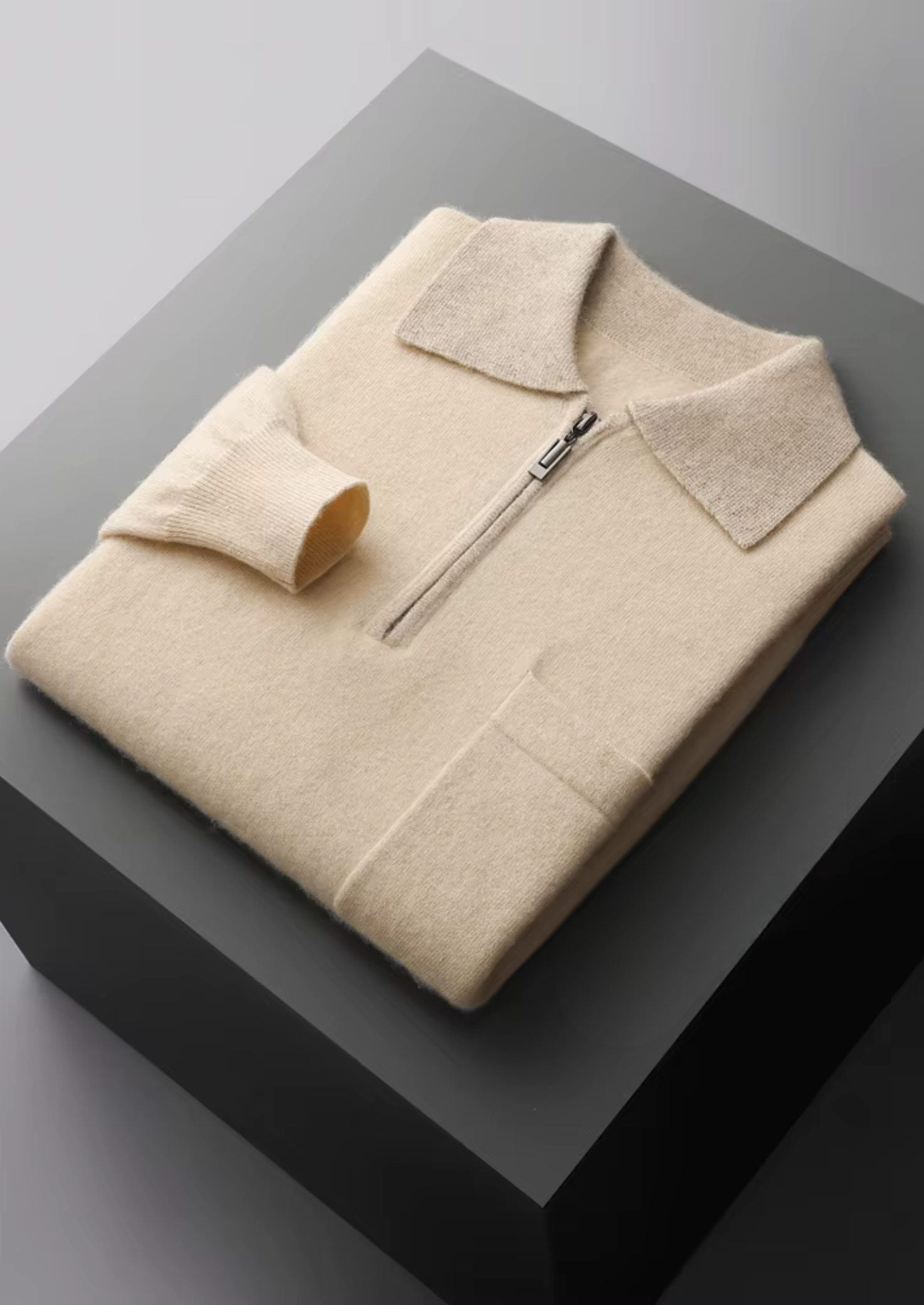 Polo Homme Zippé Bicolore | Coupe Droite