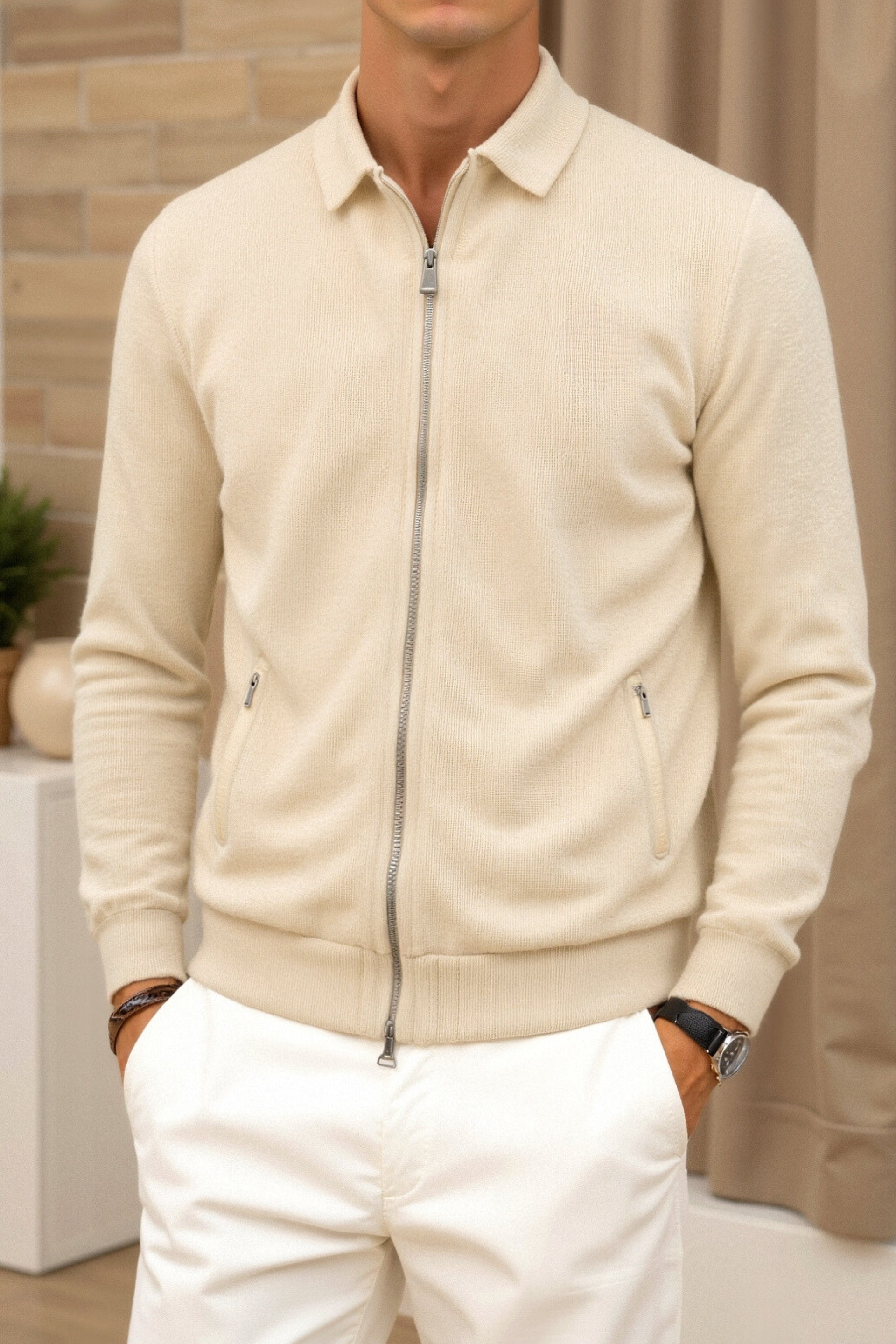 Veste de Sport à Col Polo