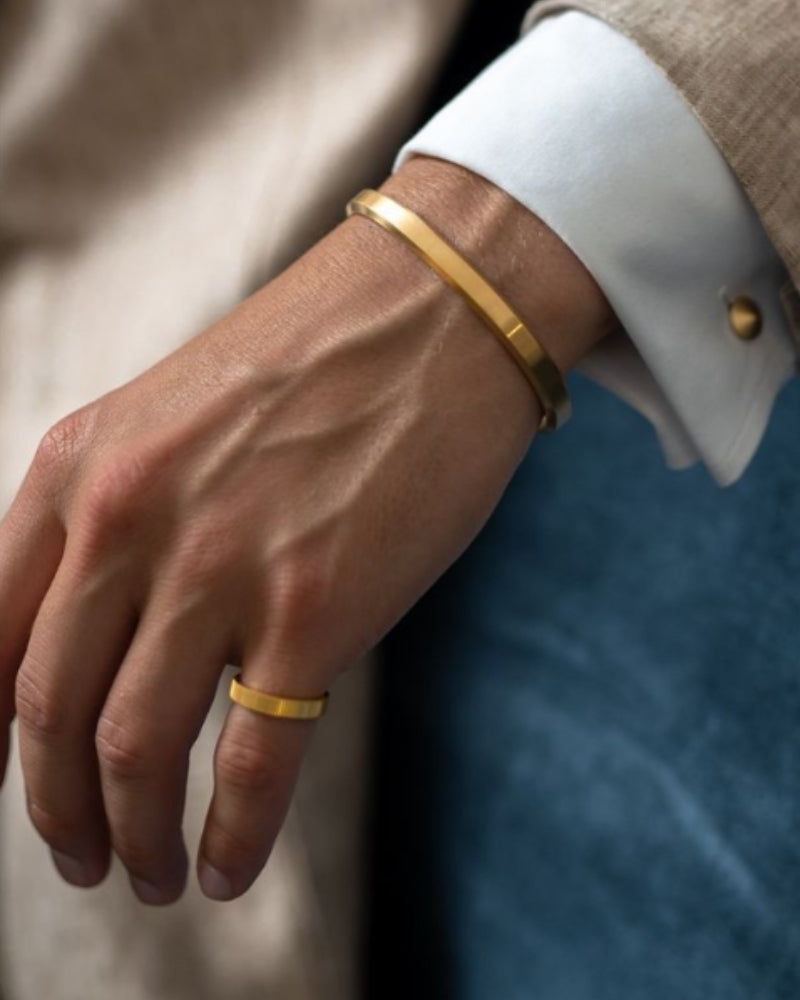 Bracelet Manchette En Acier Pour Homme