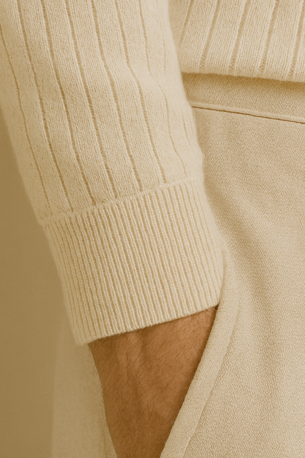 Polo Homme à Manches Longues Rayé