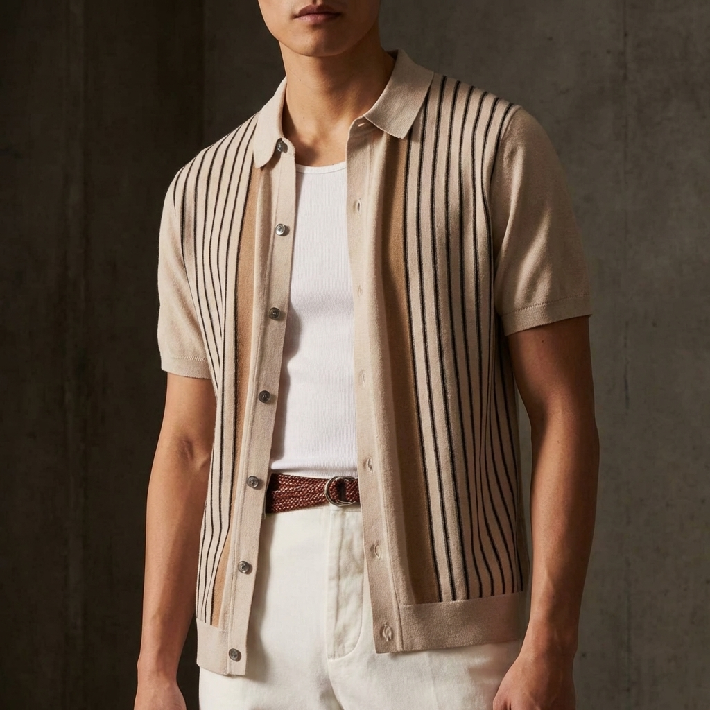 POLO HOMME | BOUTONS | RAYURES