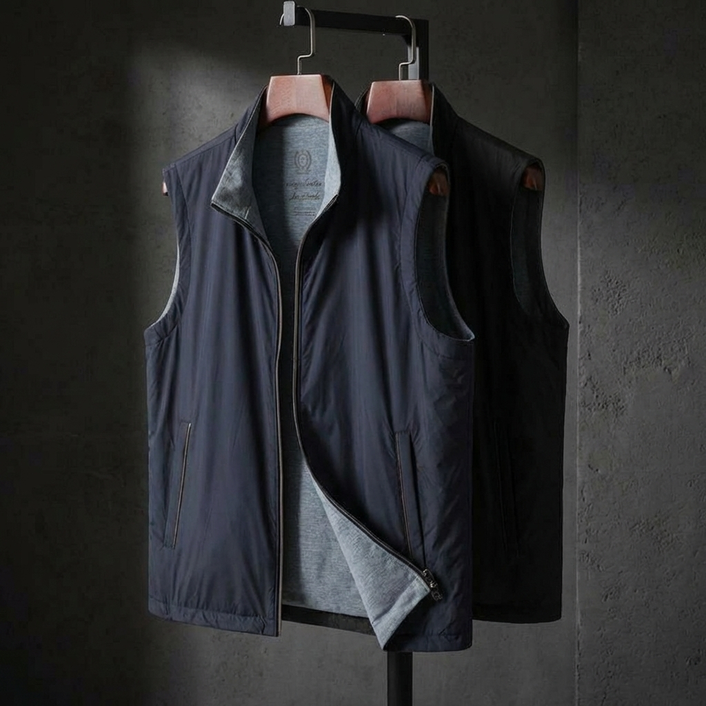 GILET HOMME | MATELASSÉ | SANS MANCHES | COUPE AJUSTÉE