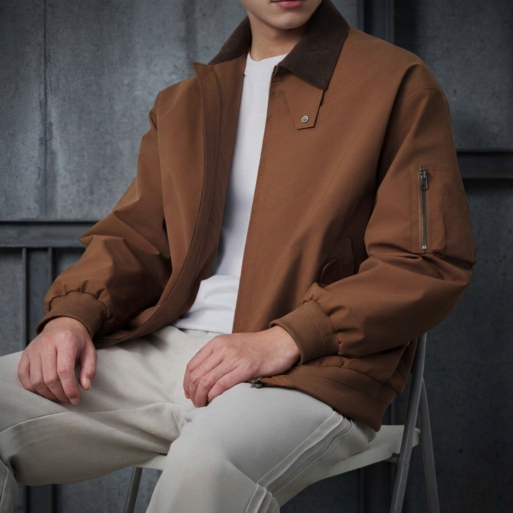 VESTE HOMME | CLASSIQUE | COL POINTU | FERMETURE ZIPPÉE