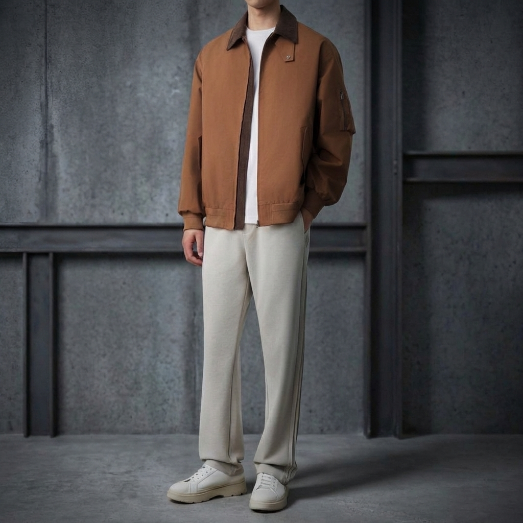 VESTE HOMME | CLASSIQUE | COL POINTU | FERMETURE ZIPPÉE