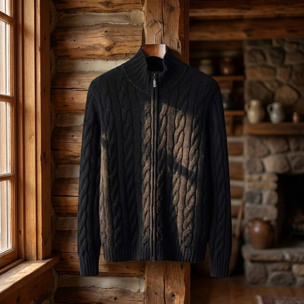CARDIGAN HOMME | CÂBLES | ZIP DOUBLE