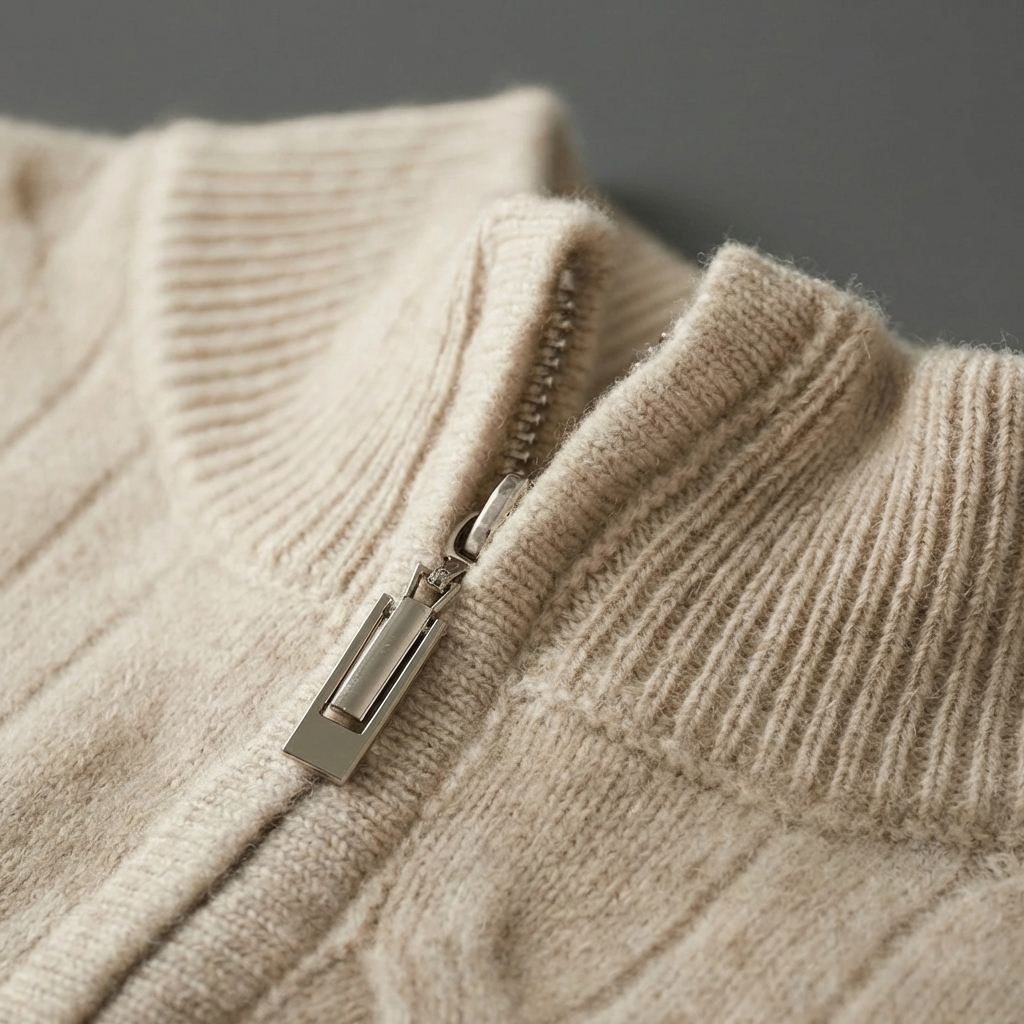 PULL HOMME | DEMI-ZIP | MOTIF CÂBLE