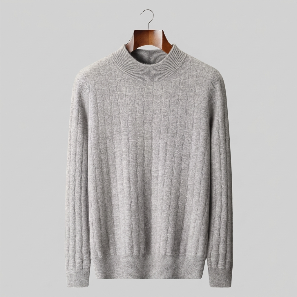 PULL HOMME | TEXTURÉ | COL MONTANT