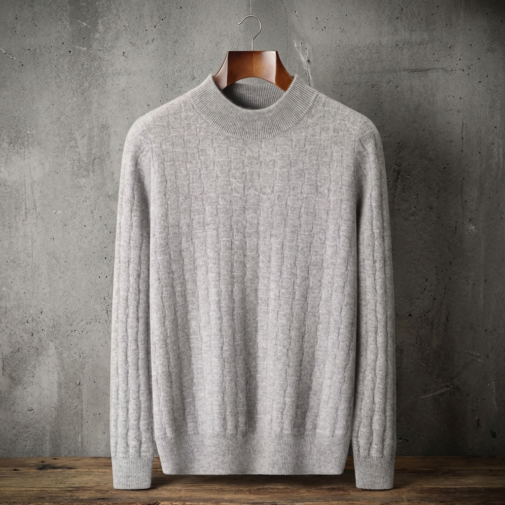 PULL HOMME | TEXTURÉ | COL MONTANT