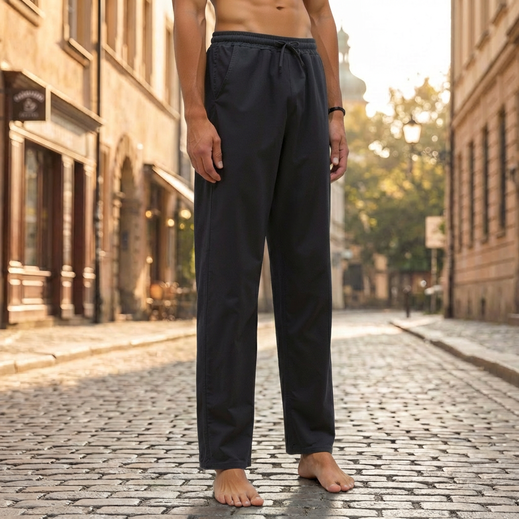 PANTALON HOMME | TAILLE ÉLASTIQUE | COUPE DROITE