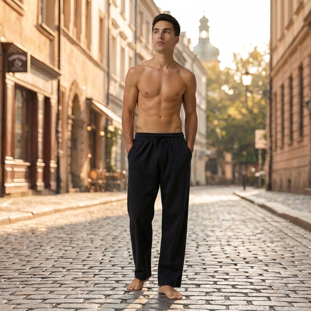 PANTALON HOMME | TAILLE ÉLASTIQUE | COUPE DROITE