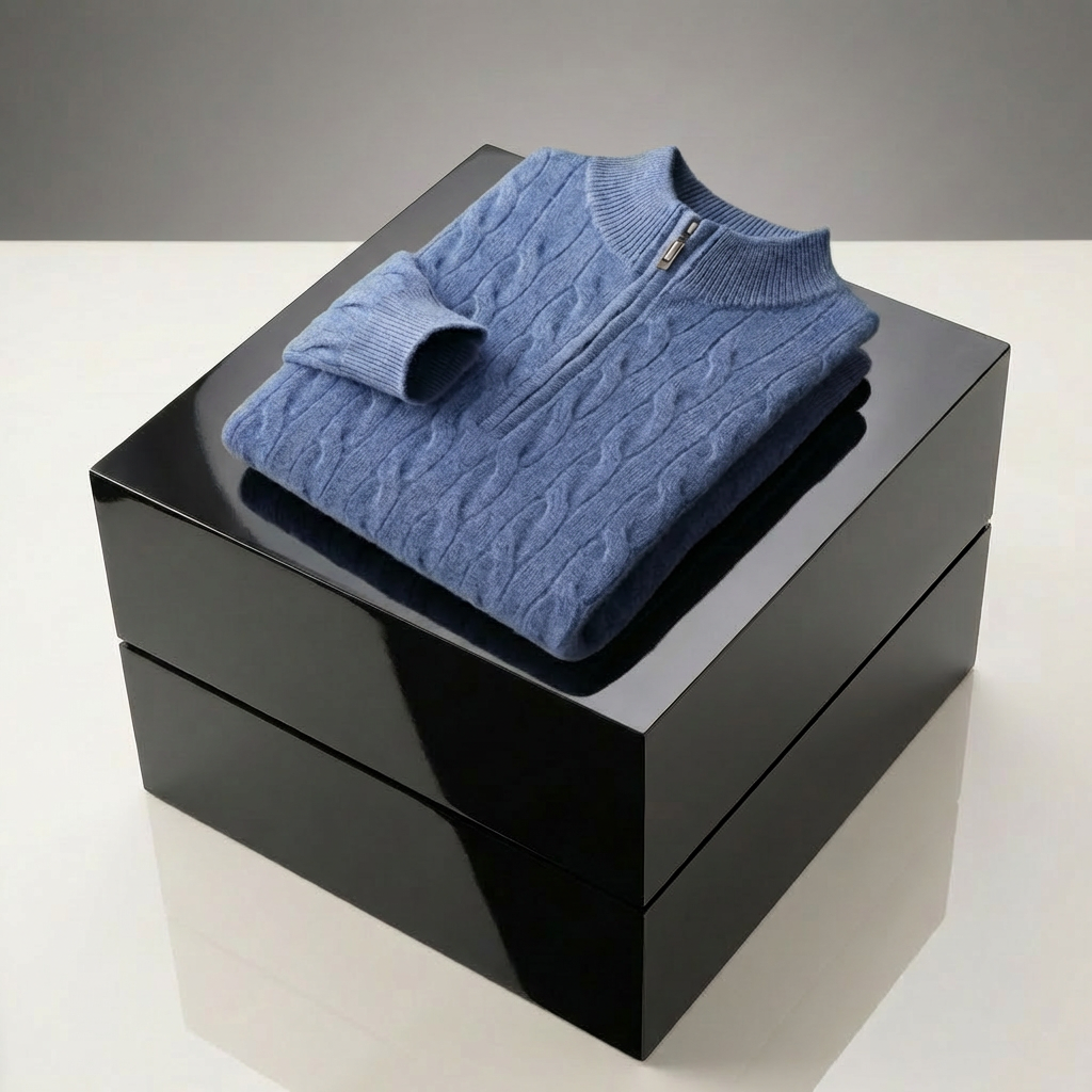 PULL HOMME | DEMI-ZIP | MOTIF CÂBLE
