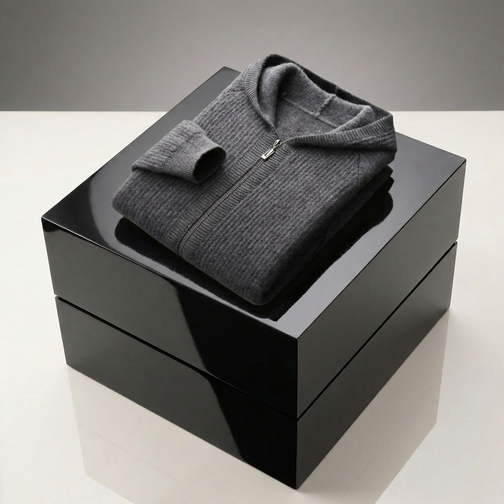 HOODIE HOMME | ZIPPÉ | MAILLE CÔTELÉE